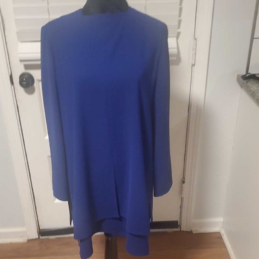 Ildi Marshall Elegant Blue Long Sleeve Dress